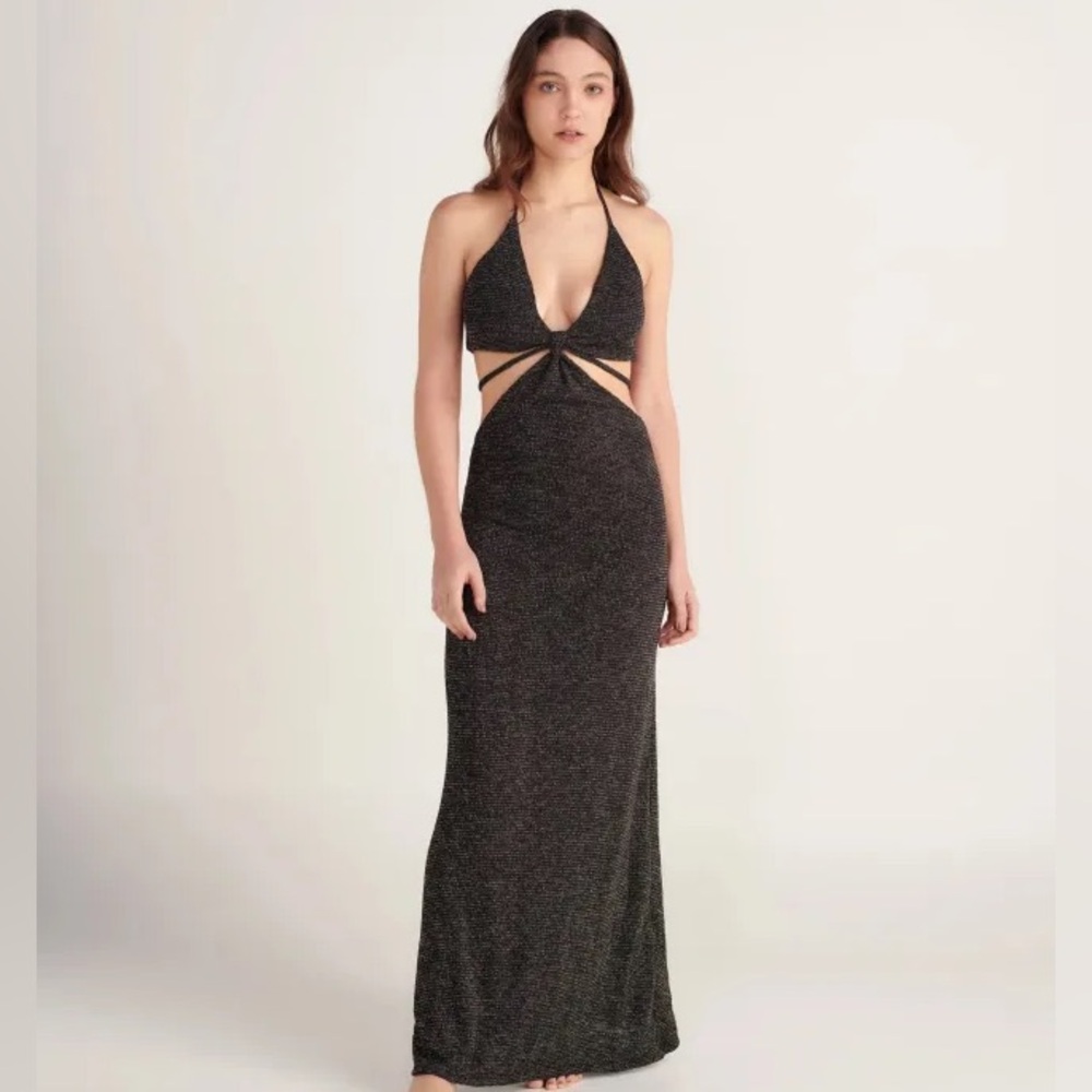 Peixoto Oliver crochet black Anthropologie dress